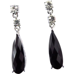 Les Tresors De Lily Sissi Earrings - Silver/Black/Transparent