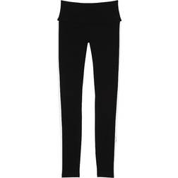 PINK High Waist Leggings - Pure Black