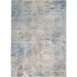 Nourison Solace Designer Print Weiß, Grau, Blau 244x305cm