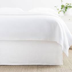 Pine Cone Hill Wilton Bed Skirt, Twin Faldón de Cama Blanco