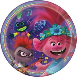 Unique Disposable Plates Trolls World Tour 8-pack