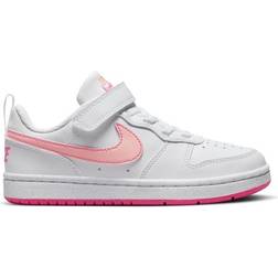 Nike Little Kid's Court Borough Low Recraft PSV - White/Pinksicle/Arctic Orange