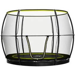 Rebo 8ft Inground Base Jump Trampoline with Halo ll Enclosure