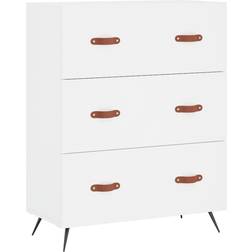 vidaXL Engineered Wood White Chest of Drawer 69.5x90cm