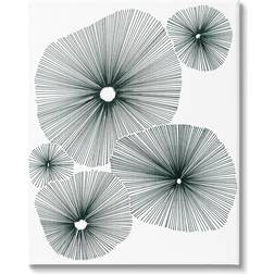 Stupell Abstract Overlapping Flower Shapes White Wall Decor 36x48"