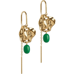 ENAMEL Copenhagen Kai Earrings - Gold/Green