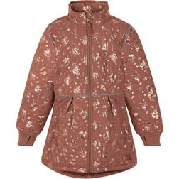 Mikk-Line Printed Thermal Jacket - Russet (4218)