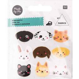 Rico Design Iron on Motifs Animal Heads 9pcs