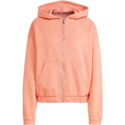 Adidas All Szn Fleece Washed Full Zip Hooded Track Top - Wonder Clay