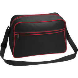 BagBase Retro Shoulder Bag - Black/Red