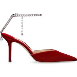 Jimmy Choo Saeda 85 Velvet - Red