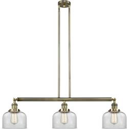 Innovations Lighting Bell Antique Brass/Clear Pendant Lamp 40.5"