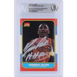 Fleer Dominique Wilkins Atlanta Hawks Autographed 1986-87 Silver Ink #121 Beckett Fanatics Witnessed Authenticated Card with "HHR" Inscription