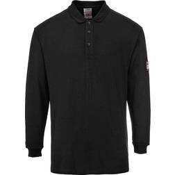 Portwest Flame Resistant Anti-Static Long Sleeve Polo Shirt