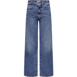 Only Madison Blush Wide Jeans - Medium Blue Denim