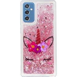 Gyhoya Wink Unicorn Glitter Luxury Sparkle Liquid Case for iPhone 15