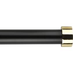 Matte Black Curtain Pole 28cm