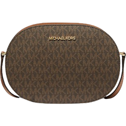 Michael Kors Jet Set Travel Medium Signature Logo Crossbody Bag - Brown