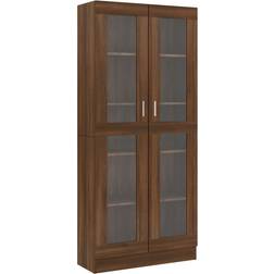 vidaXL Vitrine Brown Oak Vitrine 82.5x185.5cm