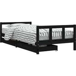 vidaXL Barnsäng Lådor Massiv 95.5x205.5cm