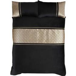 Rapport Capri Duvet Cover Gold, Black (200x135cm)