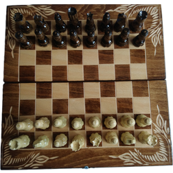 Handmade Wooden Chess Set 25x25cm