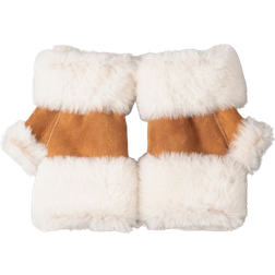 Lakeland Leather Sheepskin Fingerless Mittens - Tan