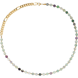 Eye Candy LA Paisley 2 Tone Necklace - Glod/Multicolour