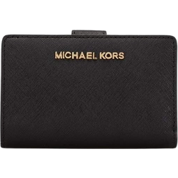 Michael Kors Medium Crossgrain Leather Wallet - Black