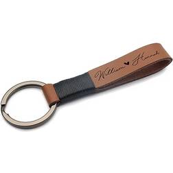 Onbuy Personalized Couple Keychain - Brown