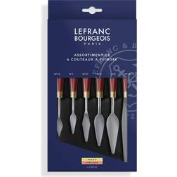 Lefranc & Bourgeois Painting Knife with Elastic Metal Blade Set of 6