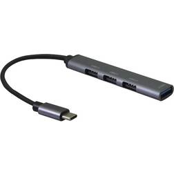Helos HUB, 4in1 USB-C 3.2 St./3x USB-A 2.0 Bu. + 1x USB-A 3.0 Bu