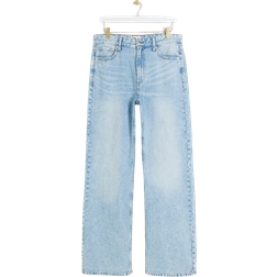 River Island High Waisted Relaxed Straight Leg Jeans - Blue