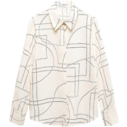 Mango Flowy Shirt - Beige