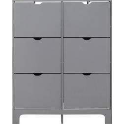 GFW Narrow Grey Shoe Rack 102x126.5cm