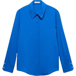 Mango Regular Flowy Shirt - Night Blue