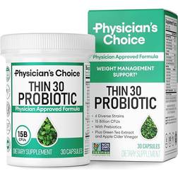 physician's choice Thin 30 Probiotic, 15 Billion, 30 Delayed-Release Veggie Capsules 30 st