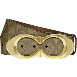 Coach Signature Buckle Belt 25mm - Gold/Khaki Saddle