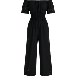 Shein Prive Women's One Shoulder Waist Gathering Jumpsuit