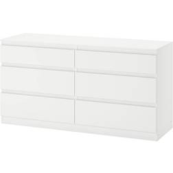 Ikea Kullen White Chest of Drawer 140x72cm