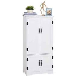 Homcom Accent White Storage Cabinet 60x123cm