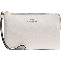 Coach Corner Zip Wristlet - Gold/Chalk