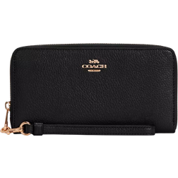 Coach Long Zip Around Wallet - Gold/Black