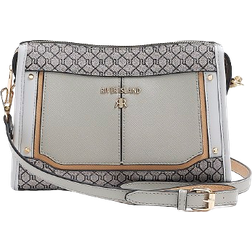 River Island RI Monogram Panel Cross Body Bag - Grey