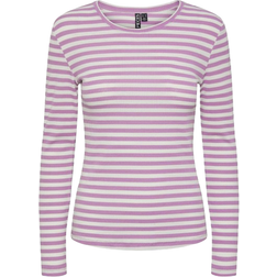 Pieces Ruka Long Sleeved Top - Pastel Lavender