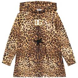 Dolce & Gabbana Kid's Leopard Print Cotton Jersey Dress - Leo Fdo Nocciola