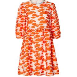 Selected Printed Mini Dress - Orangeade