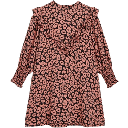 Whistles Fuzzy Leopard Avery Dress - Pink/Multi (02603588360)