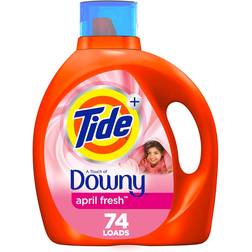 Tide Laundry Detergent Touch of Downy 74 Loads 0.9gal