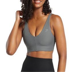 Gymshark Ribbed Sports Bra - Brushed Grey